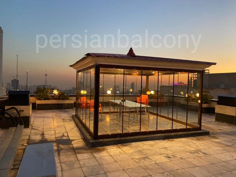 نمونه کار شیشه بالکن